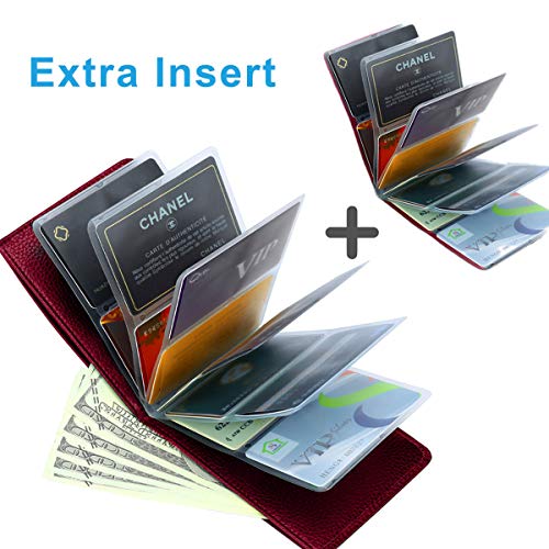 Napal Swiss Top Genuine Leather Amazing RFID Security Credit Card Case Holder Magic Slim Back Pocket Wallet for Men or Women
