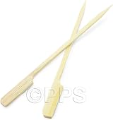 PPS ECO 100 x Wooden Flat Paddle Burger Skewers 15cm Bamboo Sticks view 2