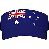 Flag Pattern Visor Hats for Women & Men, Sport Empty Top Baseball Cap for Outdoor Tennis Golf Running