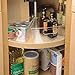 mDesign Kitchen Cabinet Lazy Susan Storage Organizer Bin with Front Handle - Small Pie-Shaped 1/8 Wedge, 4