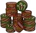Kraft King Christmas Cookie Tins - Holiday Printed Stackable Round Nested Steel Cans - Perfect Confectioneries & Edible Gift Storage - Set of 12