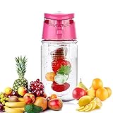 Weshine Flavor it 16 Ounce Kid infuser water bottle(Dark Pink)