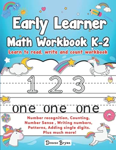 Early Learner Math Workbook K-2: Skill Areas: Number recognition ...
