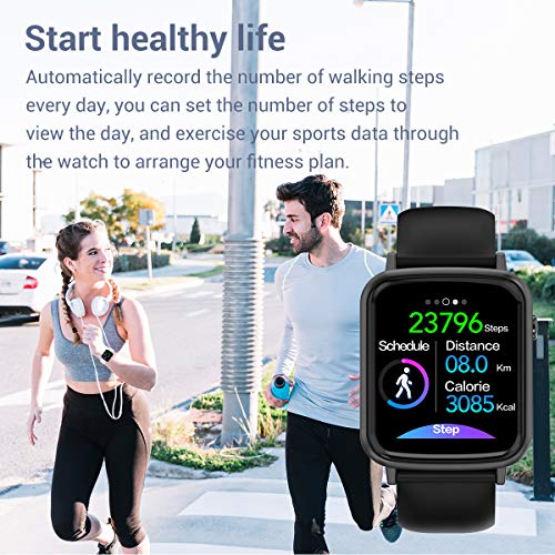 Smart Watch, Full Touch Screen Fitness Tracker with Heart Rate Sleep