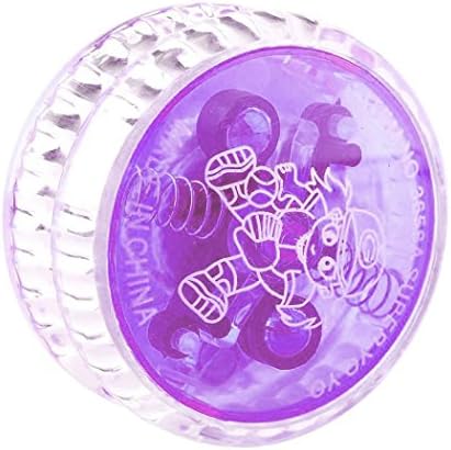 Lufore Plastic Glow Light Up YoYo Balls Professional Auto-Return with String for Children Adult Toys (Purple)