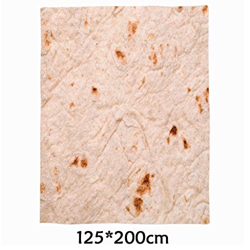 Round Tortilla Throw Blanket for Kids and Adults - 125200cm, Photo-Realistic Tortilla Blanket Tortilla Beach Towel Cozy Blanket Food Creations
