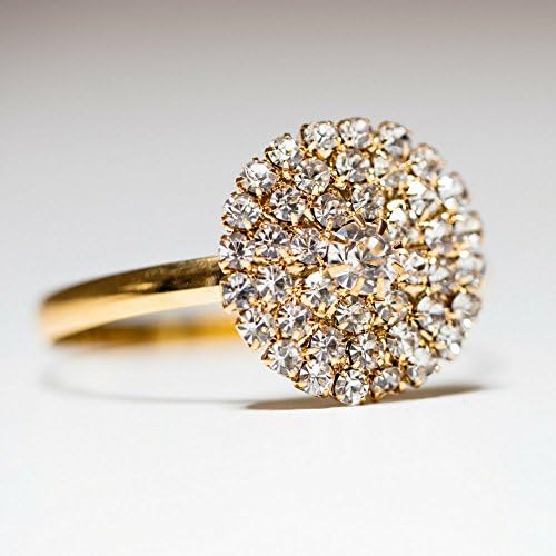 Gold Wedding Napkin Rings, Bulk Rhinestone Napkin Rings 20 Count –Elevate your Wedding Table Décor with a Gold Napkin Rings Set –Sparkle with 20 Napkin Rings, Diamond Napkin Rings by Totally Dazzled
