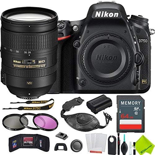 Nikon D750 DSLR Camera with Nikon 28300mm Lens Advanced Kit Bundle