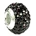 Queenberry Sterling Silve Simulated Birthstone Round Crystal Bead European Style Bead Charm