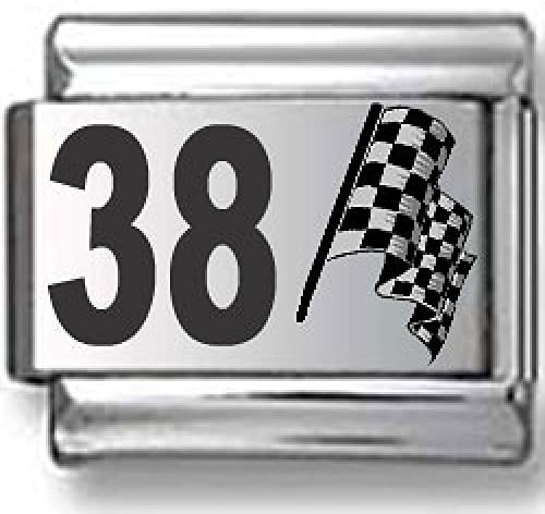 #38 Nascar Laser Italian Charm