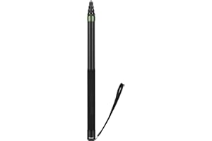 INKSOON 118"/3.0m Extended Long Invisible Carbon Fiber Selfie Stick Compatible with Insta360 x4 Insta 360 x4 x3 x2 x Cameras (Green)