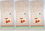 Set of 3 Forest Friends Fox Hand Towels