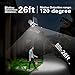 Solar Motion Sensor Lights Outdoor - 8 LED Spotlight 800Lumens 5-Watt Solar Lights Outdoor IP66 Waterproof, Wireless Solar Flood Light for Garden Porch Patio Driveway Pathway,Plastic,Pack of 2(White)