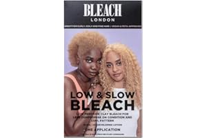 Bleach London Low and Slow Bleach Kit - Gentle Lightening for Curly, Coily and Fine Hair - Lifts Up to 6 Levels - Includes Bond Restoring Mask - Suitable for All Hair Types - (Complete Kit)