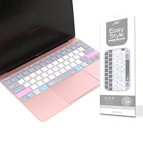 Premium Mac OS Shortcut Hot Keys Keyboard Cover Skin for MacBook Pro Retina 12 Inch A1534 & NEWEST Macbook Pro 13 Inchï¼ˆNo TouchBar A1708,Release 2016/2017)--JRC Copyright Design