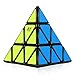 D-FantiX Qiyi Pyramid Cube, 3x3 Pyramid Speed Cube Triangle Cube Puzzle Black