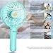 Anpress Handheld Fan, Air Cooling Personal Fan USB/18650 Rechargable Battery Operated Fan with Adjustable Stepless Speeds for Home Office & Indoor Outdoor Activities (Blue)