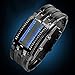 Gets Unisex Binary Watch Unique Led Illuminator Wrist Watches Creative Stainless Steel Sports Watch (Black-6.7 inch,6.7 inch)