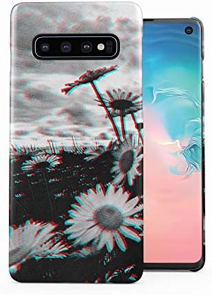 Trippy Floral Wild Flower Daisy Blooms Blossom Grunge Tumblr Plastic Phone Snap On Back Case Cover Shell Compatible with Samsung Galaxy S10 Plus