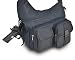 Ultimate Arms Gear Stealth Black Tactical Shoulder Slip Multi-Functional Heavy Duty Sling Equipment Field Messenger Bag with Adjustable Shoulder Length Straps with Concealed Pistol Gun Holster Compartment, Note Book, Computer Laptop, IPad I Pad & Map Accessories Pockets, Padded Front Pocket for Camera, I Phone IPhone Equipment Shooting Range Hunting Camping Law Enforcement Patrol Gear SB7 primary