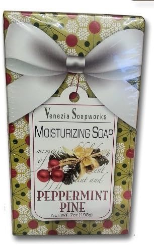 One Bar Venezia Soapworks Christmas Peppermint Pine Moisturizing Soap by Venezia Soapwork