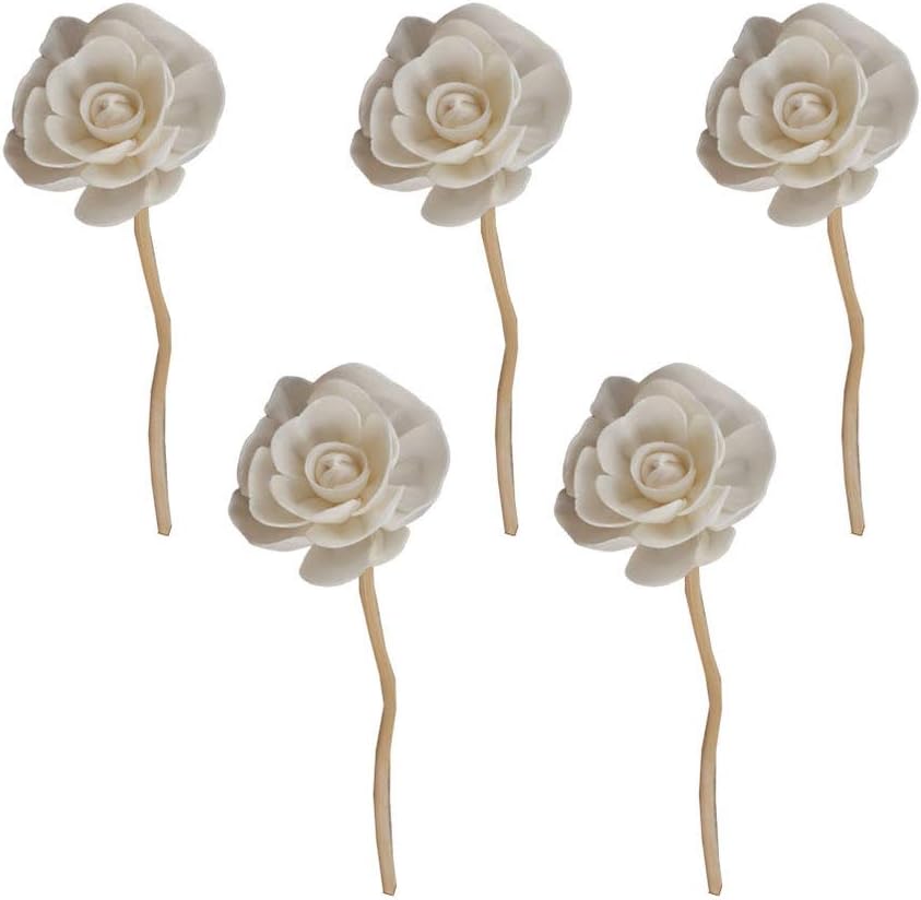 SUPVOX Flower Diffuser Reeds Sticks 5Pcs Aromatherapy Rattan Essential Oil Diffuser Accessories for Home Office Bathroom Fragrance Decoration - Image 3