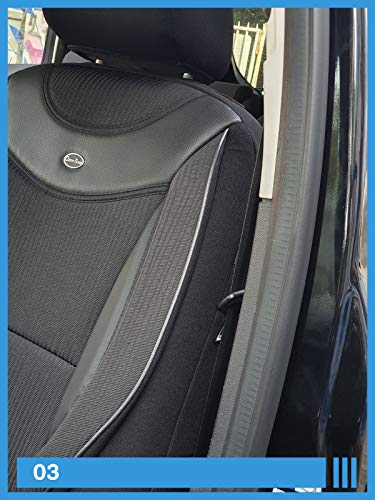 BREMER SITZBEZÜGE Autostoelhoezen compatibel met Nissan Qashqai 1 J10 bestuurder en passagiersset vanaf 2006-2013… - Afbeelding 4