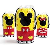 Eylola 48Pcs 7 x 10Inch Mouse Theme Plastic Treat Bags Mouse Theme Party Supplies Favors Cookie Chocolate Candy Snack Bags For Birthday Party Decoration Supplies