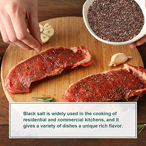 Soeos Himalayan Black Salt Fine Black Himalayan Salt, Natural Mineral Enriched, Great for Vegan