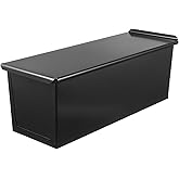 Luxshiny Pullman Loaf Pan with Lid: Non-Stick Bread Toast Box Mold with 5 Holes Design for Homemade Bread - 1.65LB Dough Capacity