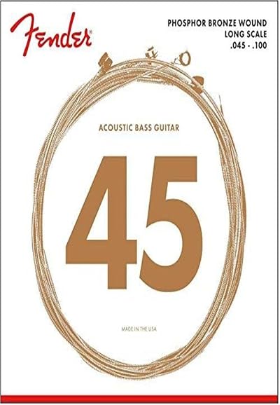 Fender Acoustic Bass Strings Phosphor Bronze Long Scale .45-.100 4-String 8060