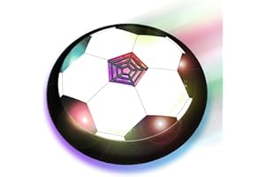 DOUEUREL Kids Toys LED Hover Football,Gifts for Boys Girls 3 4 5 6 7 8 12 Year Old Toys,Air Power Soccer Ball Indoor Outdoor Game