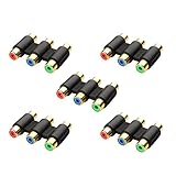 Cable Matters 5-Pack Gold Plated 3-RCA, RGB Coupler