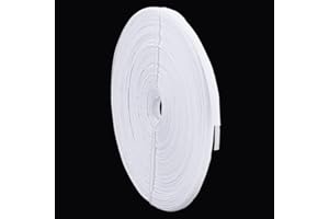 PH PandaHall 21.9 Yards Cotton Covered Boning Roll, 13mm White Plastic Boning Roll Sew-Through Boning Support for Wedding Dre