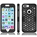 LONTECT iPhone 7 Plus Case, Hybrid Heavy Duty Shockproof Diamond Studded Bling Rhinestone Case with Dual Layer [Hard PC+ Soft Silicone] Impact Protection for Apple iPhone 7 Plus - Black