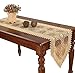 Simhomsen Embroidered Gold Floral Lace Table Runner and Scarves 16 × 72 Inch
