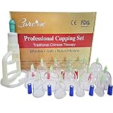 Chinese Acupuncture Cupping Therapy Sets-FDA Approved-Guaranteed 5-yr Life of Professional Medical Grade 14 Cups for Body Cupping Massage with Vacuum Suction Pump, 31" Extension Tube, English Manual