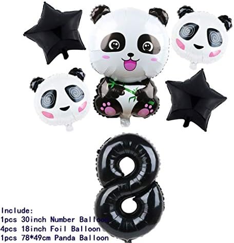 Vineyard Cute Giant Panda Aluminum Balloon Cartoon Animal Foil Balloon Set Birthday Party Decoration New Year Party Gift Party Background Decoration (Color : 8)