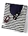 OMEYA.WANSHIDA. Women's Round Neck Stripe Long Sleeves Cocktail Party Mini Dress