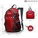 NeatPack Durable, Foldable Nylon Backpack / Daypack with Security Zippers, 20L (RED)