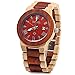 BigBen W109B Wood Men Watch Luminous Pointer Wooden Band Date Wristwatch
