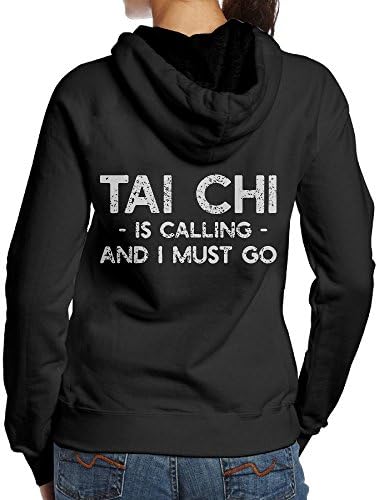 QAAAV Tai Chi Is Calling And I Must Go Womens Long Sleeve Simple Style Hoodie Sweatshirt Jumper Casual Hooded Pullover