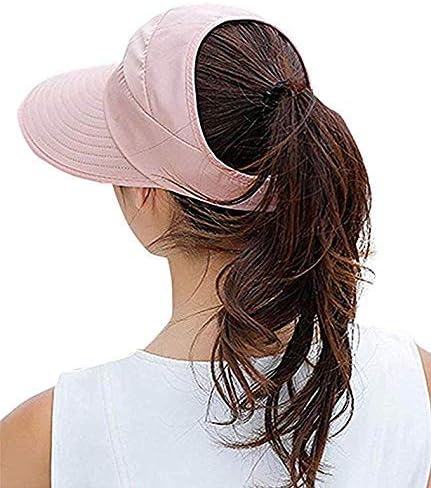 ™ Wide Brim Sun Hats Summer Beach Visor Cap Anti-UV Sunhat for Women (Pink)
