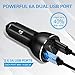 volport Dual USB Car Charger: 39W All-Metal Cigarette Lighter Adapter - Black Mini Carro Charging with 2 Quick Charge 3.0 USB-C Port for iPhone Samsung Galaxy LG Google Pixel Moto Phone
