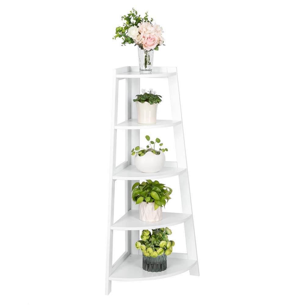 Kitchen Industrial Style Ladder Storage Rack Bookcase Plant Stand Wood And Metal Display Storage Home Furniture Small Bookshelf For Living Room Home Office Binrrio 4 Tier Ladder Shelf Home Decor Accents Home