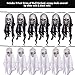 2 Pack 4.9 Ft Halloween Skull Trunk or Treat, 12 PCs Halloween Skull Garland with Veil Banner for Halloween Décor, Party Supplies, Yard Decor (Black and White)