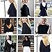 Humble Chic Bow Back Blouse for Women - Long Sleeve Chiffon Top Backless Tunic Shirt, Made in USA (Medium, Black)