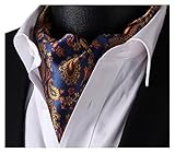 SetSense Men's Ascot Floral Paisley Jacquard Woven Cravat Tie