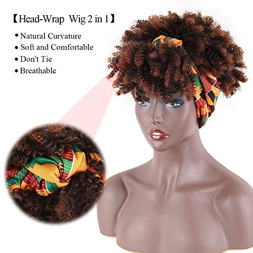 Aisaide-Short-Curly-Wigs-Afro-Kinky-Curly-Wigs-For-Black-Women-Brown-Curly-Headband-Wig-with-Bangs-Synthetic-Curly-Hair-Wigs-with-Head-Wrap-2-in-1-for-Women-Heat-Resistant-Curly-Full-Wig-With-Wig-Cap