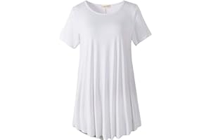 LARACE Plus Size Tops for Women Short Sleeve Shirts Casual Summer Clothes Round Neck Tunics for Leggings